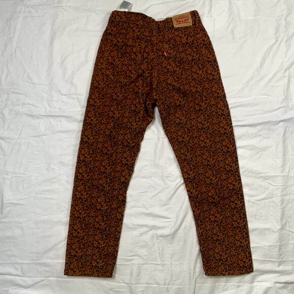 NWT Levi's Wedgie Straight Corduroy Animal Leopard Print Size 28 - Picture 3 of 6
